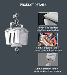 High-<strong>Ceiling</strong> Spaces Warehouse Lighting Lifter IP65 Height Adjustable Light Lifter For High-<strong>Ceiling</strong> Areas