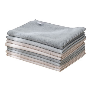 Cleaning Cloths Rectangle 30x40cm 40x40cm Microfiber For Kitchen And Home Use Beige Gray Solid Color - Product Image 1