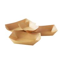 Boîte à hot dog à emporter biodégradable et jetable Kraft Plateau à salade écologique Porte-collation au poulet frit Assiettes et bols en papier
