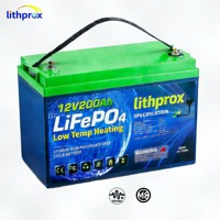 Batterie LiFePO4 à décharge profonde 12,8V 200AH Grade A pour stockage domestique, BMS intelligent, RS485, borne M8, 6000+ cycles, CE RoHS IP67, OEM ODM