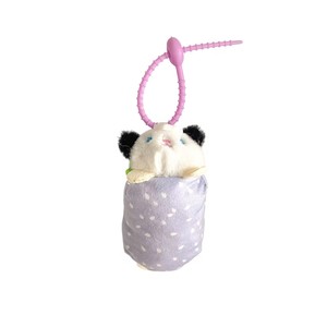 Cute Guinea Pig Hotdog Plush <b>Keychain</b> Spiral Silicone <b>Lanyard</b> Keyring Fried Egg Panda Toy Pendant Soft Fluffy Bag Charm Gift - Product Image 5