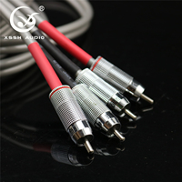 Cable de Audio HIFI para Audiófilos, Cable de Conexión de Señal Dual 2RCA Macho a Macho para Reproductor de CD, Amplificador, Sistema de Audio HiFi
