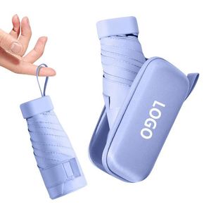 New Mini 5 Folding Flat Handle Umbrella Pocket Size Anti Uv Protection Compact <b>Small</b> Umbrellas for Rain - Product Image 2