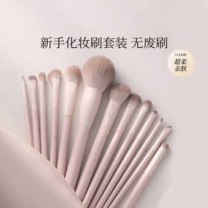 Makeup <b>Brush</b> Set 13 Pieces Synthetic Hair Plastic Handle <b>Round</b> Shape For Eye Shadow Blush Eyeshadow Makeup Application - Product Image 2