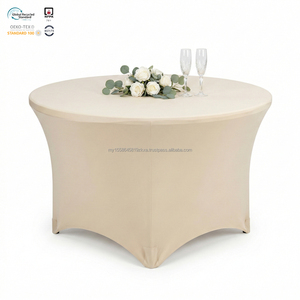 Funda de Mesa Elástica de Spandex Azul Rey de 8 pies, Fácil de Instalar, Ajustable, Impermeable, Duradera y Ecológica para Exposiciones Corporativas - Product Image 1