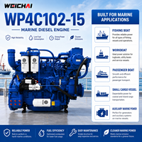 Moteur diesel marin turbocompressé 4 cylindres SCDC Weichai WP4 Series WP4C102-15 pour bateau de pêche, bateau de travail, petit navire de transport de marchandises