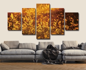 Ensemble de peintures abstraites imprimées Epson de style moderne sur toile avec sujet de fleurs - Product Image 4