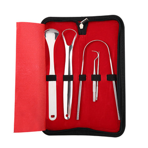 Grattoir à langue en acier inoxydable 304 en forme de U, nettoyeur de langue, rafraîchisseur buccal pour adultes pour éliminer la mauvaise haleine - Product Image 5