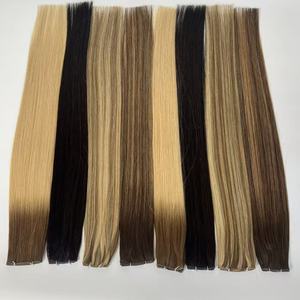 Extensions de cheveux humains russes balayage, dorées, invisibles, plates, parfaitement alignées avec Genius Weft - Product Image 5