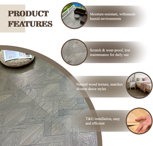 Mistico nodo grigio <span class=keywords><strong>Parquet</strong></span> 600x600x15mm moderno <span class=keywords><strong>pavimento</strong></span> in rovere bianco Click-Lock arte geometrica superficie ABcd <span class=keywords><strong>per</strong></span> Villa camera da letto del parco - Product Image 4