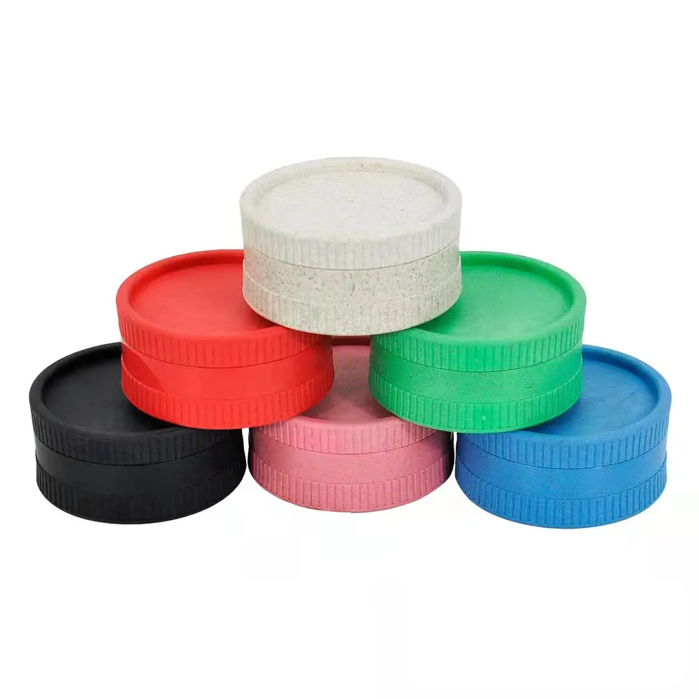 Wholesale Custom logo Eco-friendly Biodegradable 2 layer 55mm Tobacco Herb Grinder Spice Grinder