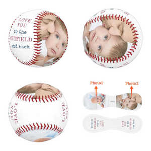 Cuir PVC PU pleine fleur imprimé sur mesure Baseball et Softball Laine à coutures plates et surélevées en liège-Doux et confortable - Product Image 2