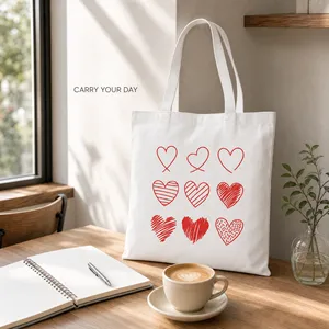Sac fourre-tout en toile de coton 100 % naturel à faible MOQ, motif personnalisé, vente en gros pour les trajets quotidiens, les voyages et le rangement - Product Image 4