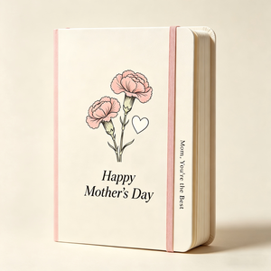 Diario <span class=keywords><strong>de</strong></span> Recuerdos Personalizado <span class=keywords><strong>de</strong></span> PU con Diseño <span class=keywords><strong>de</strong></span> Clavel, Regalo para Mamá, <span class=keywords><strong>Libro</strong></span> <span class=keywords><strong>de</strong></span> Recuerdos Familiares Guiado - Product Image 2