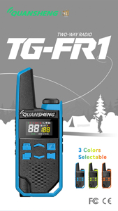 QUANSHENG TG-FR1 - Walkie Talkie Analógico Portátil Mini Popular de 2W con Banda Aérea, Frecuencia UHF y Batería de 1000-1500mAh - Product Image 6