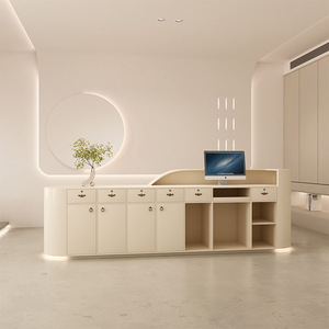 Văn Phòng Lớn Đồ Nội Thất Bằng Gỗ Tùy Chỉnh Sang Trọng Bàn Tiếp Tân Khách Sạn Công Ty Saloon Kiểm Toán Truy Cập - Product Image 4