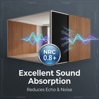 Paneles Acústicos KASARO para Decoración de Interiores de Estudio, Paneles de Tratamiento Acústico de MDF, Decoración de Pared Absorbente de Sonido, Akupanel