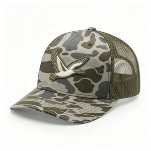 Casquette de chasse camouflage pour sports de plein air, personnalisable, en toile 6 panneaux, à visière courte, pour adulte, faible MOQ 100 pièces, fabriquée au Vietnam - Product Image 1