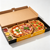 Boîte à pizza miniature personnalisée, petite boîte d'emballage en carton pour biscuits, desserts et cadeaux de fête avec impression de logo