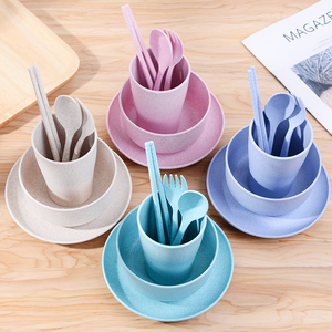 Milieuvriendelijke Tarwestro Reizen Handig Servies Set Gift - Product Image 4