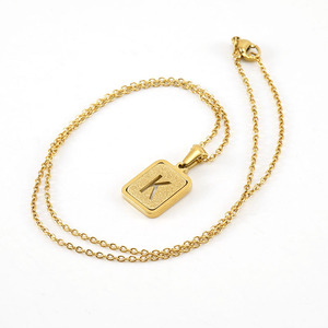 Zogxin Letter Pendant Necklace 18K Gold Plated Stainless Steel Alphabet Chain For Women Gift Jewelry - Product Image 5
