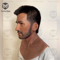 Masque masculin en silicone hyper-réaliste, réutilisable, respirant et écologique pour Halloween, travestissement, cosplay et soirées costumées
