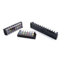 TA-2012 20A 600V câble électrique connecteur de fil bande panneau à double rangée alimentation à travers vis fixe barrière borniers