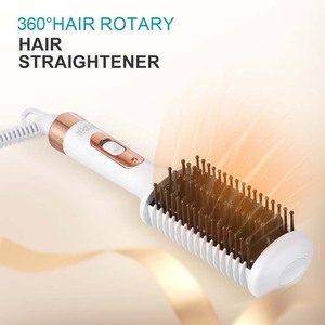 Plancha de pelo rotatoria Winningstar 360 con cepillo cerámico y calentamiento eléctrico PTC para peinar - Product Image 4