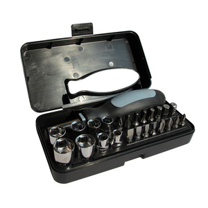 25-in-1 Carbon Steel Socket Tool <b>Set</b> with Bit Holder Hand Operated Repair Cutter Hard Case Custom Logo Support - Product Image 2
