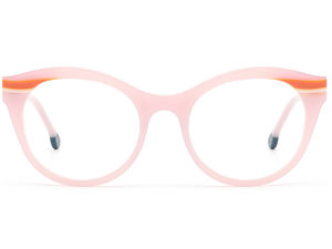 Lunettes rondes œil-de-chat minimalistes de haute qualité pour le quotidien, avec monture et branches cousues, polyvalentes pour le bureau et les réunions - Product Image 1