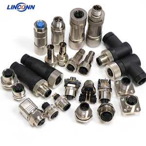 Linconn מותאם אישית ip66 עמיד למים בורג תקע זכר נקבה 3 4 5 8pin M12 מחבר צומת תיבות חשמל - Product Image 3