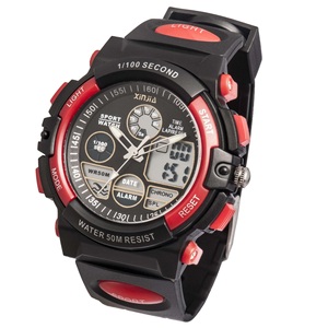 Japonés de cuarzo movimiento resistente al agua reloj con pantalla doble de lujo de los hombres y las mujeres relojes - Product Image 1