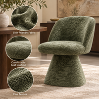 Chaise de bar pivotante de luxe, siège rembourré en velours, base sculpturale pour restaurant, café, salon, vente en gros