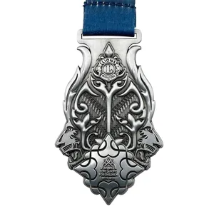 Küçük miktar özel yüksek kalite çinko alaşım boks maç metal madalya 3D spor anısına yarış madalyası