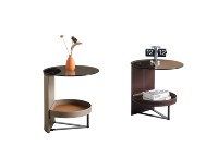 Table d'appoint en cuir minimaliste moderne Petite table basse et table de chevet pour chambre ou balcon pour villa ou hôtel