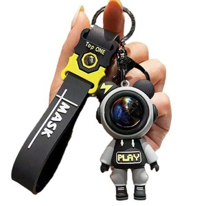 Portachiavi in Silicone a Forma di Orsacchiotto 3D Stile Vintage, Charm per Borsa Unisex Personalizzabile, <span class=keywords><strong>Mini</strong></span> Decorazione in Stile Europeo, Accessori per Auto - Product Image 4