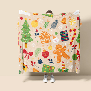 2024 nouveau Design décorations personnalisées floue confortable doux chaud polaire vacances noël jeter couverture pour l'hiver King Size - Product Image 5