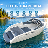 Bateau électrique à coque en PE, embarcation électrique avec audio Bluetooth et batterie haute capacité