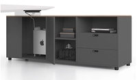 Grand bureau de direction moderne de luxe personnalisable Table de PDG d'ordinateur de bureau en bois durable