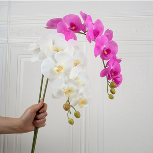 Orquídea Phalaenopsis Artificial de Tacto Real, Flor de Látex con Tallo Largo, Arreglo Floral Hecho a Mano para Decoración de Bodas y Hogar - Product Image 1