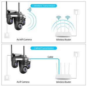 Regis bốn ống kính 3 màn hình 10x Zoom quang học Wifi <span class=keywords><strong>PTZ</strong></span> 16MP 8K màu không dây tầm nhìn ban đêm an ninh giám sát CCTV <span class=keywords><strong>IP</strong></span> <span class=keywords><strong>Camera</strong></span> - Product Image 5