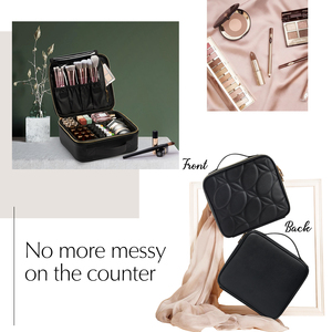 Travel Makeup <b>Bag</b> Portable Cosmetic <b>Bag</b> Makeup Artist <b>Bag</b> Leather Toiletry <b>Bags</b> <b>Make</b> <b>up</b> Brush Holder Storage - Product Image 5