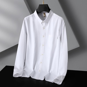 Camicia Oxford da <span class=keywords><strong>Uomo</strong></span> Taglia Europea, 100% Cotone, Manica Lunga, Classica, Taglie Forti, Resistente, Formale da Ufficio - Product Image 4