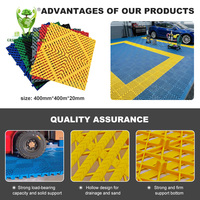 Azulejo de piso de garaje entrelazado de PVC PP modular industrial para suelo de plástico antideslizante de almacén para taller