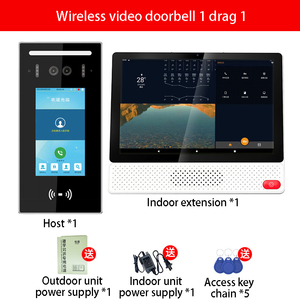 Villa Video <span class=keywords><strong>Intercom</strong></span> Zugangs kontrolle Gebäude <span class=keywords><strong>Home</strong></span> <span class=keywords><strong>Wireless</strong></span> Wifi Türklingel Gesichts erkennung Handy Fernbedienung - Product Image 2