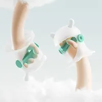 Pilz Tier Silikon Finger Anti-Essen Anti-Drop Hand Beißring beruhigend Beiß spielzeug für 0-12
