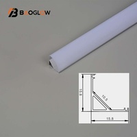 Offre Spéciale Personnalisé 45 ° Oblique Faisceau Degré Angle D'angle Led Profil En Aluminium Profil Mur Plafond Coin Led Bande Lumineuse V-type