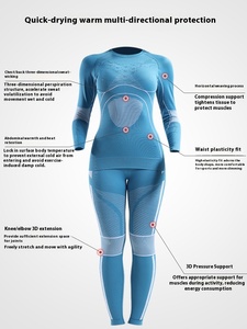 Nouveau <span class=keywords><strong>ski</strong></span> pour femmes <span class=keywords><strong>sous</strong></span>-vêtement thermique à séchage rapide sport Compression évacuation de la sueur <span class=keywords><strong>sous</strong></span>-vêtements d'hiver fonctionnels - Product Image 5