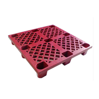 Palette en plastique recyclé HDPE pp 800*800*140mm, économique, légère, 9 pieds, fournisseur pour exportation à usage unique
