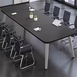 Table de conférence moderne simple extensible en bois massif pour usage commercial pour 16 à 20 personnes - Product Image 3